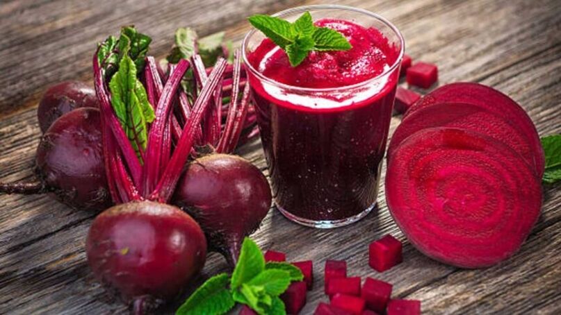 Nutritional note: This is what 100 grams of beetroot
